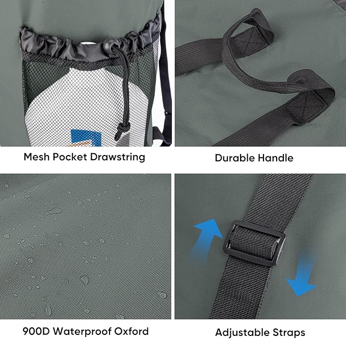 BALEINE 150L Laundry Bag Backpack, 900D Oxford Fabric Large Travel Laundry Bags - Image 4