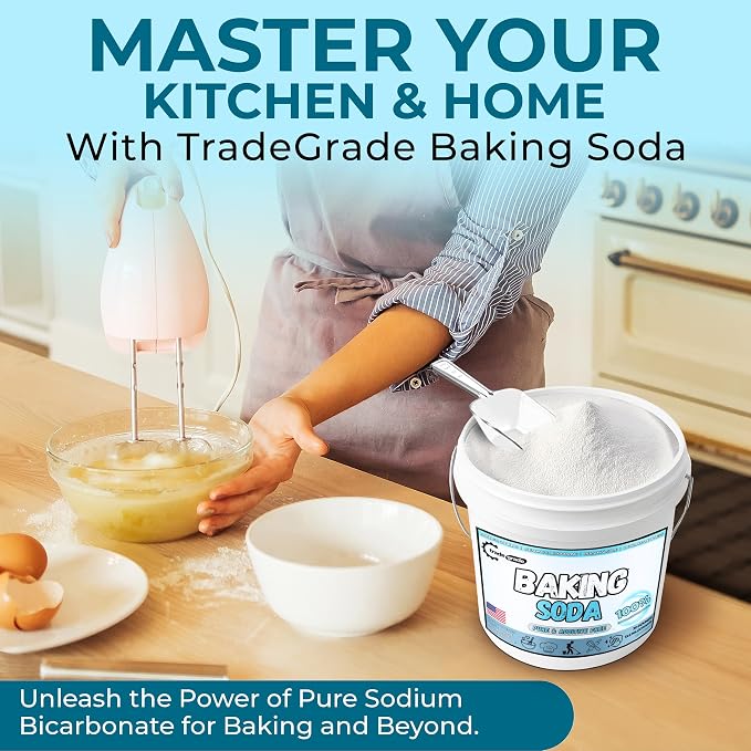 TradeGrade Pure Baking Soda Powder – 30 lb Bucket, Sodium Bicarbonate Powder | - Image 3