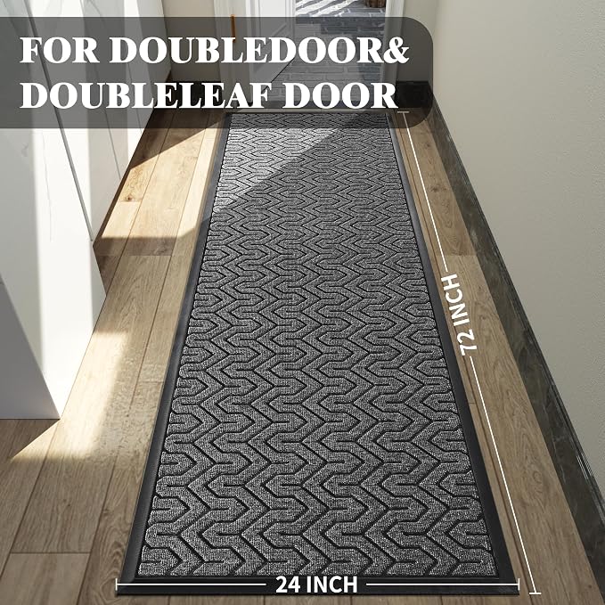 Yimobra 72x24 Indoor Outdoor Runner Rug, Heavy-Duty Waterproof Entrance Mat - Image 2