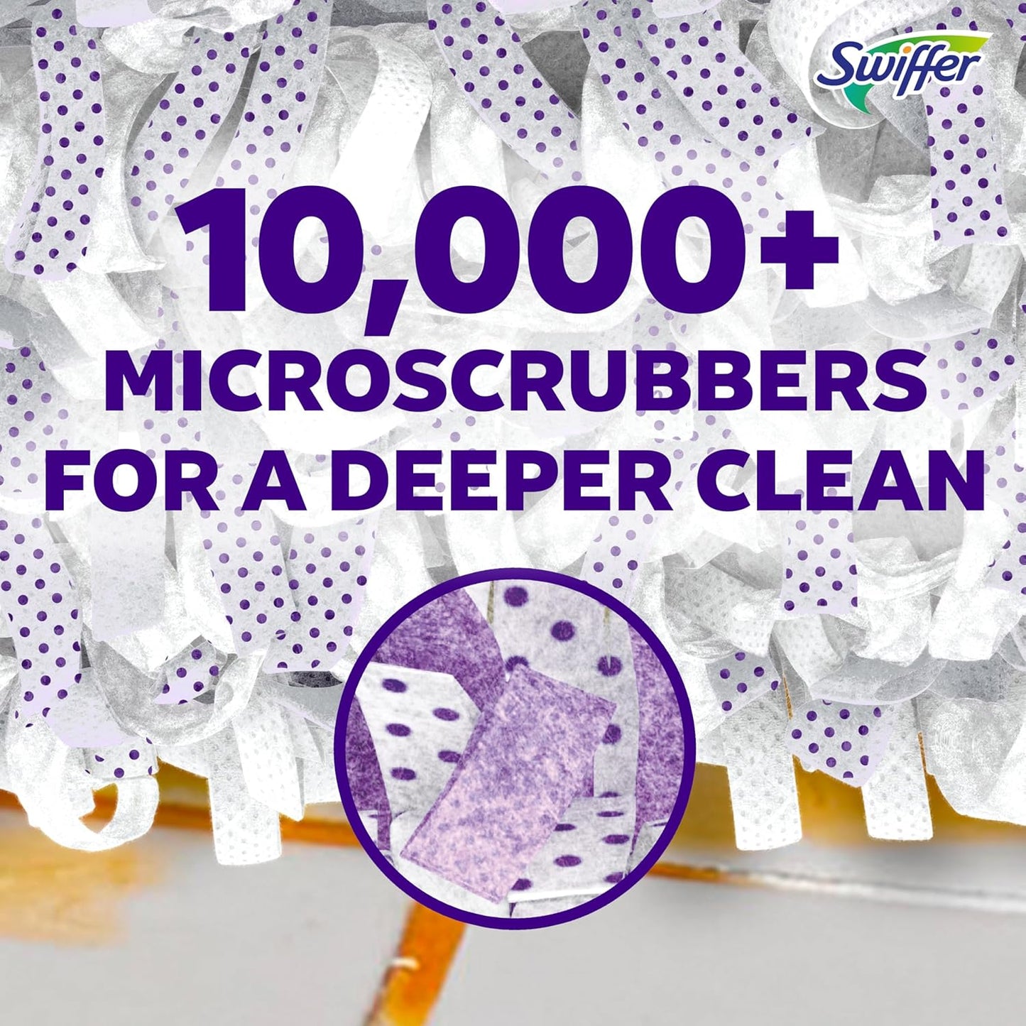 Swiffer PowerMop Multi-Surface Mopping Pad Refills for Floor Cleaning, 11 Count, White/Purple
