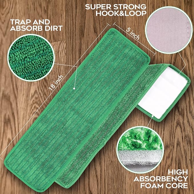 Matthew 18'' 36 Pcs Microfiber Mop Replacement Pads - Image 3