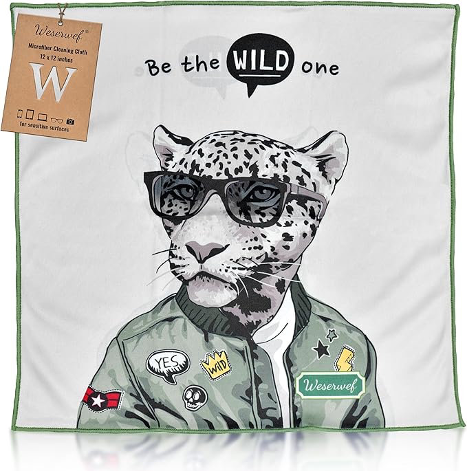WESERWEF Design Microfiber Glasses Cleaning Cloth – Premium Cleaning Cloth by WESERWEF%C2%AE