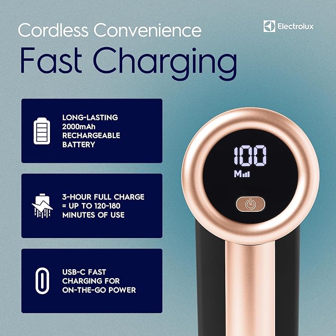 Electrolux Rechargeable Fabric Shaver | 3-Speed Lint Remover - Image 5