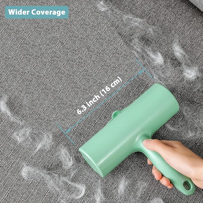 Large Lint Roller with Refills for Pet Hair Removal Extra Sticky 6.3 inch Wide - Image 4