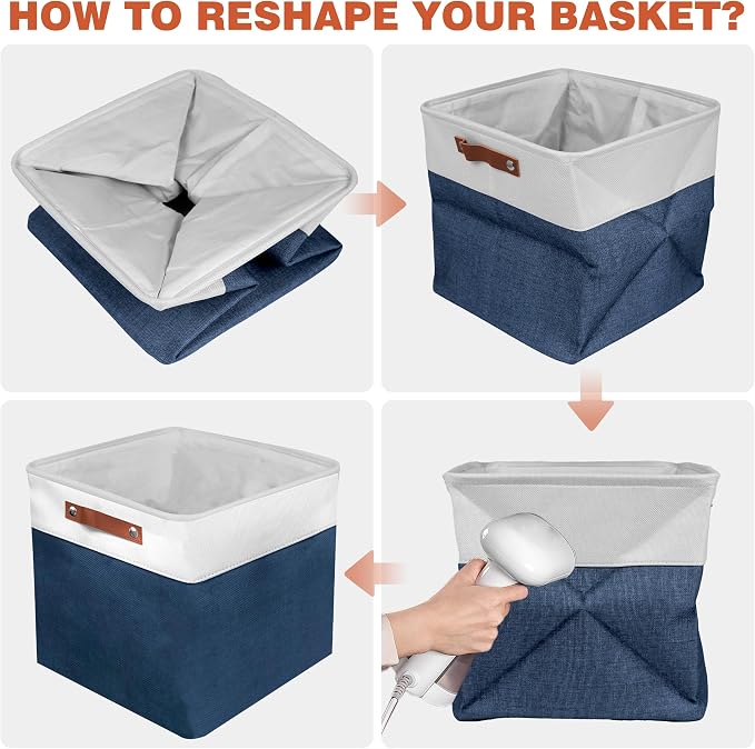 13in Open Fabric Storage Basket - Image 7