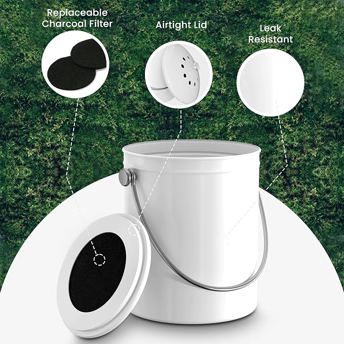 Utopia Kitchen Compost Bin for Kitchen Countertop, 1 Gallon Compost Bucket for - Image 5