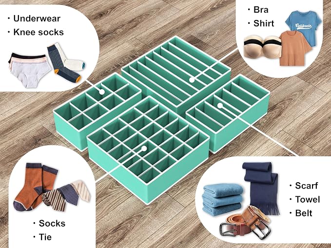 Simple Houseware 4-Pack Drawer Organizer Set - Image 4