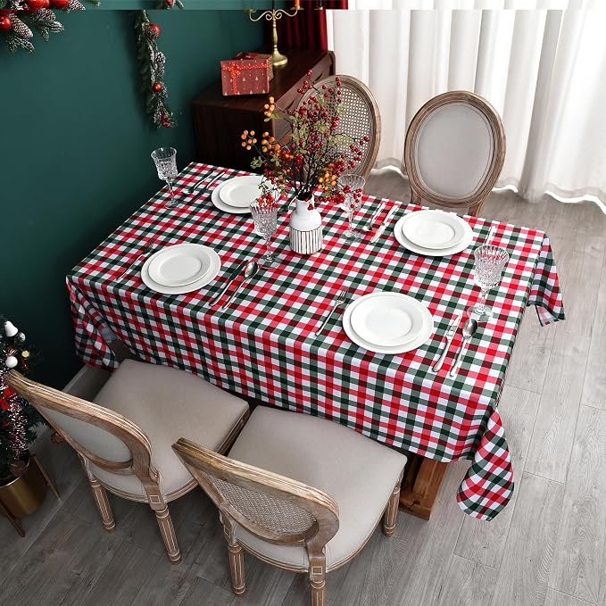 Waterproof Checkered Tablecloth Fabric - Image 4