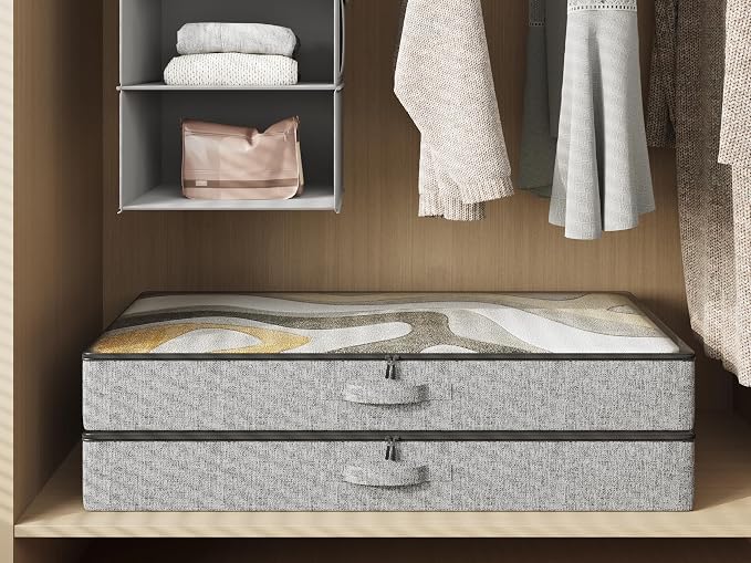 2-Pack Under Bed Storage Containers, 4.5 Inches Tall Low Profile Underbed - Image 8