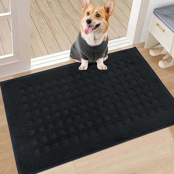 BEQHAUSE Waffle Door Mats Indoor 20"x32", Dog Mat by BEQHAUSE