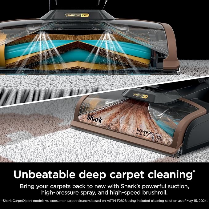 Shark CarpetXpert HairPro with StainStriker, Upright Carpet, Area Rug & - Image 3