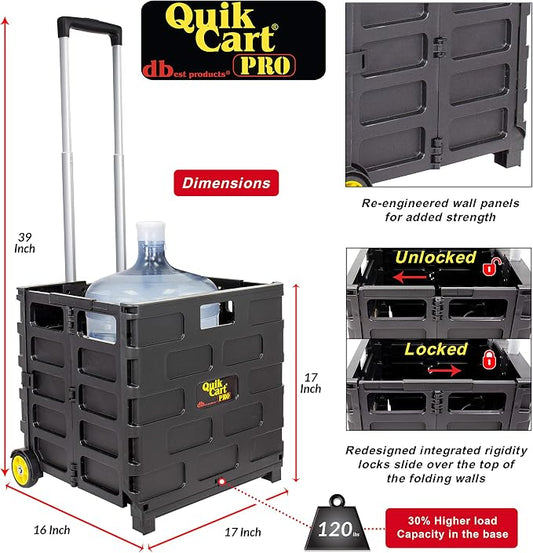 dbest products Quik Cart Pro Wheeled Rolling Crate Teacher Utility - Image 2