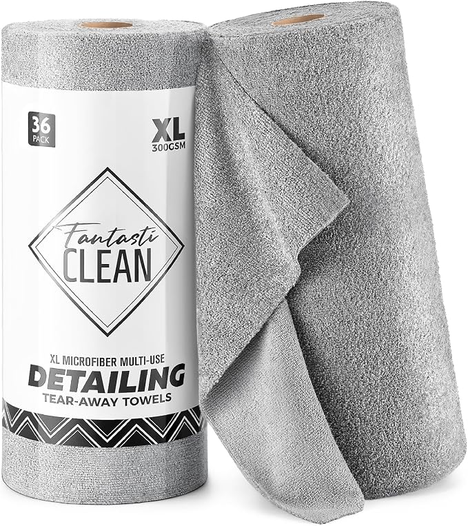 Fantasticlean XL Tear-Away Microfiber Cleaning Cloth Roll, Thick & Large by Fantasticlean