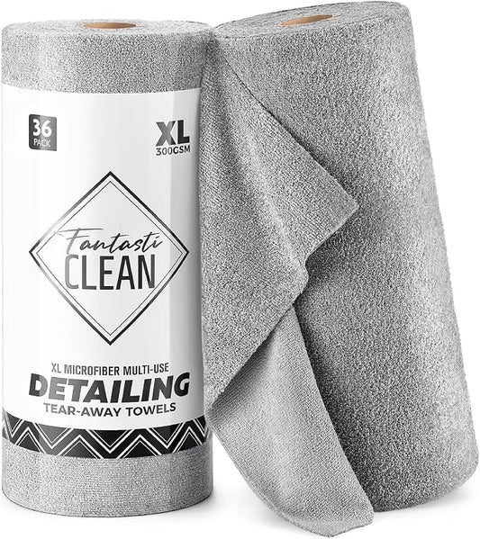 Fantasticlean XL Tear-Away Microfiber Cleaning Cloth Roll, Thick & Large by Fantasticlean