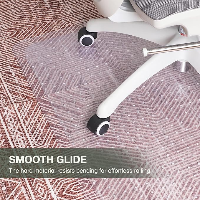 Chair Mat for Carpet, Beveled Edge Vinyl Mat - Image 6