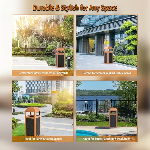 Commercial Metal Outdoor Trash Can - Image 7