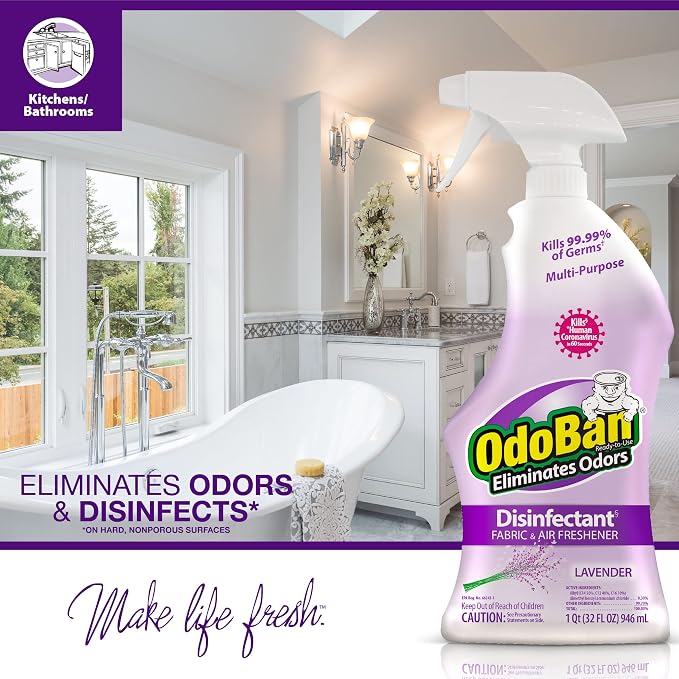 OdoBan Ready-to-Use Disinfectant and Odor Eliminator, Made in the USA, Original - Image 9