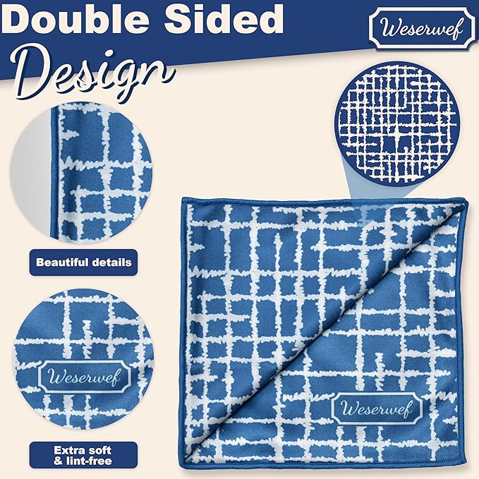WESERWEF Design Microfiber Glasses Cleaning Cloth – Premium Cleaning Cloth - Image 3