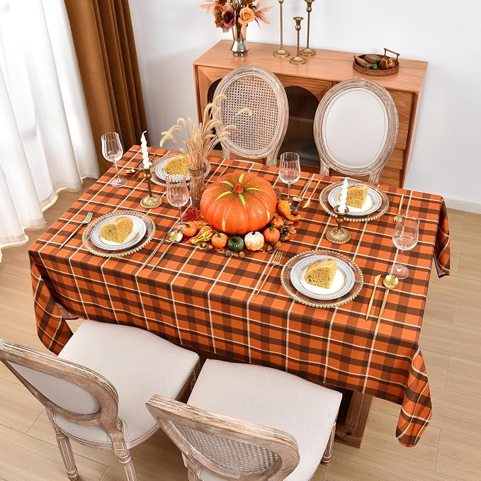 Waterproof Checkered Tablecloth Fabric - Image 7