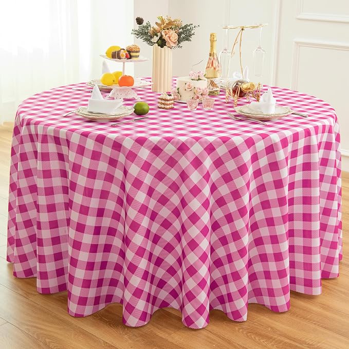 Waterproof Plaid Tablecloth Fabric by Essifunia