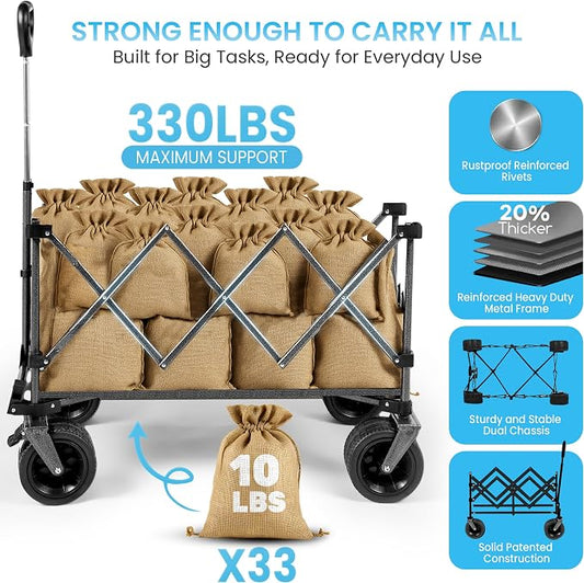 36" Collapsible Wagon Cart - Image 2