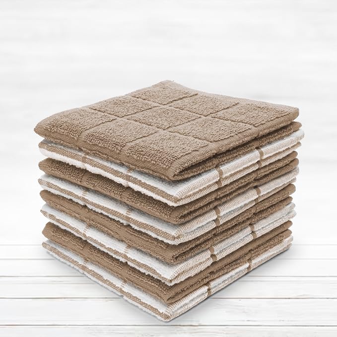 100% Cotton Terry Dish Cloth & Dish Towel, 6 Pack, Super Soft and Absorbent - Image 5