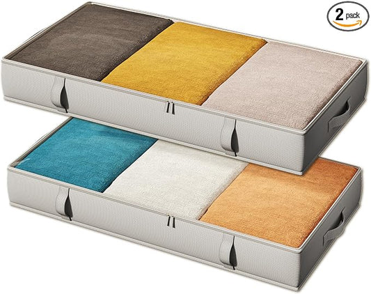Vailando Under Bed Storage Containers, Underbed Storage Bins, 6 Inches Tall by Vailando
