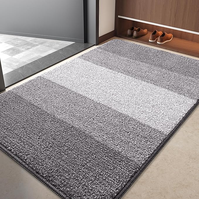 Kitinjoy Indoor Outdoor Door Mat, 40x32 Non-Slip Absorbent Dirt Trapper by Kitinjoy