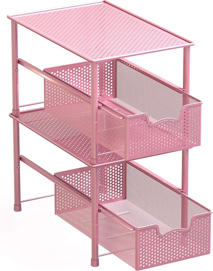 Simple Houseware Stackable Under Sink Cabinet Sliding Basket Organizer Drawer - Image 4