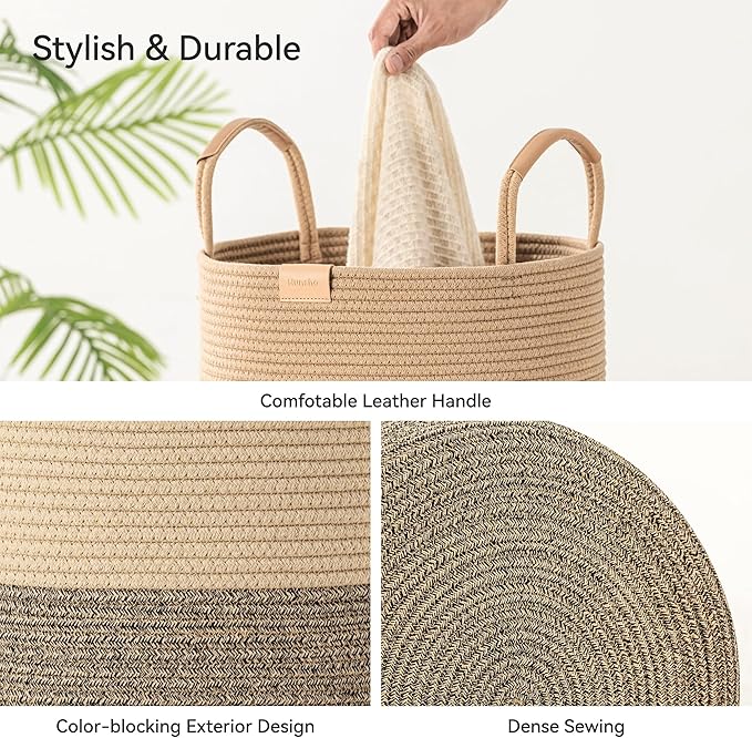 75L Striped Laundry Hamper - Image 6