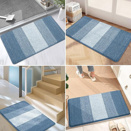 Kitinjoy Indoor Outdoor Door Mat, 48x32 Non-Slip Absorbent Dirt Trapper - Image 2
