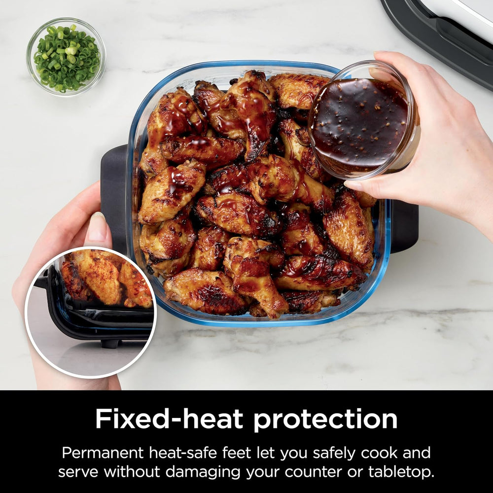 Ninja 4Qt CleanCrisp Glass Container with Storage Lid, Crispi, XSKSFN4QT