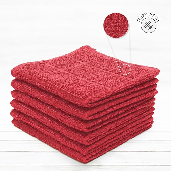 100% Cotton Dish Cloths for Dish Washing, Terry Dish Cloth, Cotton Dish Rags - Image 3