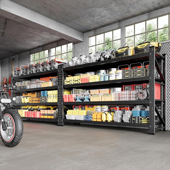 5000LBS Storage Shelves, Adjustable Industrial Shelving, 4 Tier Metal Shelving - Image 3