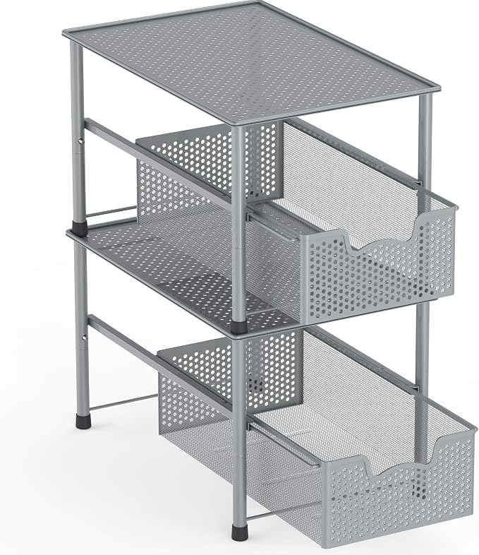 Simple Houseware Stackable Under Sink Cabinet Sliding Basket Organizer Drawer - Image 4