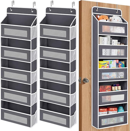 JARLINK 2 Pack Over The Door Organizer, 5 Shelf Door Hanging Organizer by JARLINK