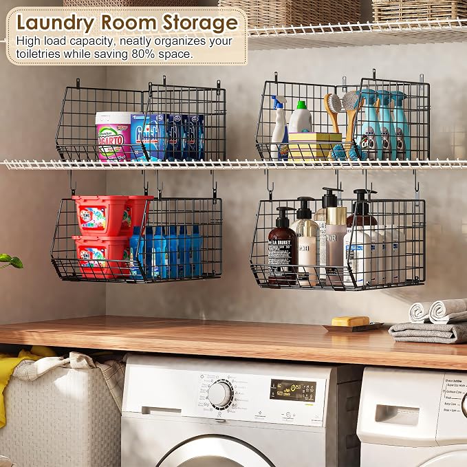 Deeper 4'' Design 5 Tier Foldable Hanging Closet Organizer and Storage，Wire - Image 2