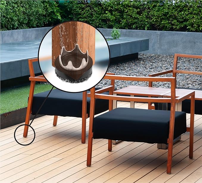 GorillaOutdoor 1 inch Round Furniture Feet Floor Protectors/Weatherproof Berber - Image 4
