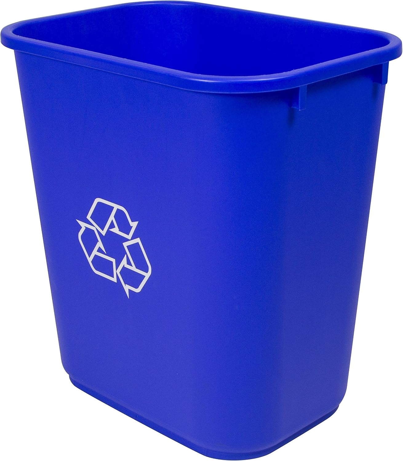 Storex 7-Gallon Blue Recycling Baskets, Case of 6 – Plastic Bins for Office & Kitchen, 28-Quart Rectangular Waste Container