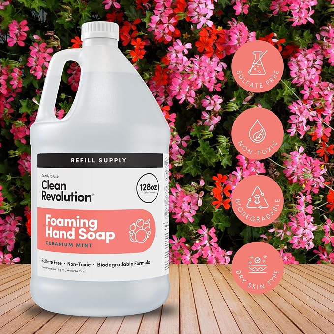 Clean Revolution Foaming Hand Soap Refill Supply Container, Ready to Use Formula - Image 7