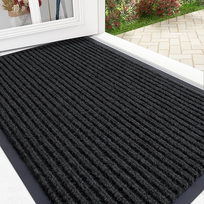OLANLY Front Door Mat Indoor Outdoor Entrance, Waterproof Heavy Duty Doormat by OLANLY