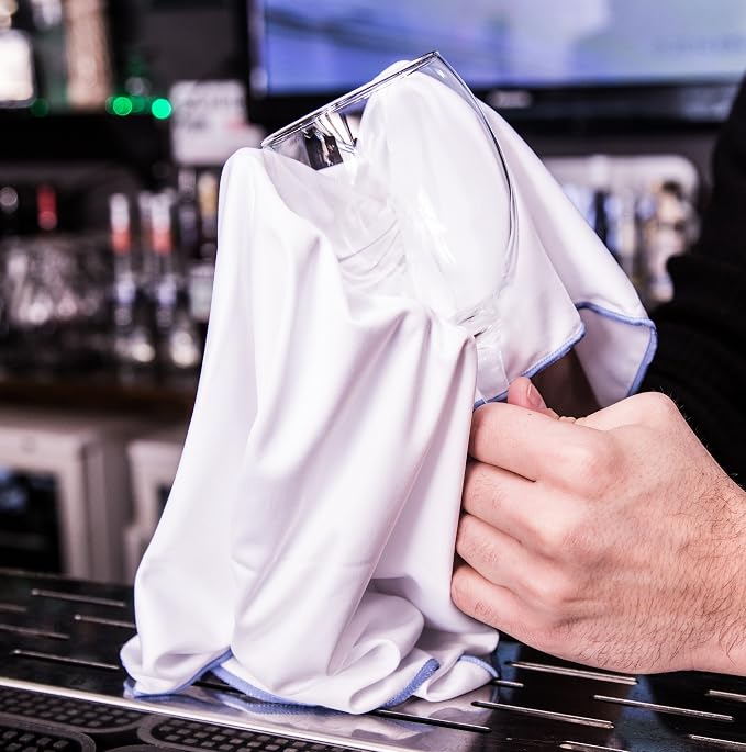 Trendy Bartender Toast to Perfection Microfiber Commercial Grade Glass - Image 3