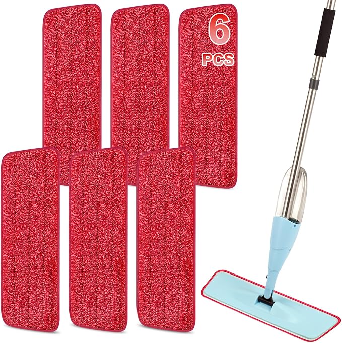 16.5 Inch Reusable Mop Pads Microfiber Spray Mop Replacement Heads by ZIYUNBIXI
