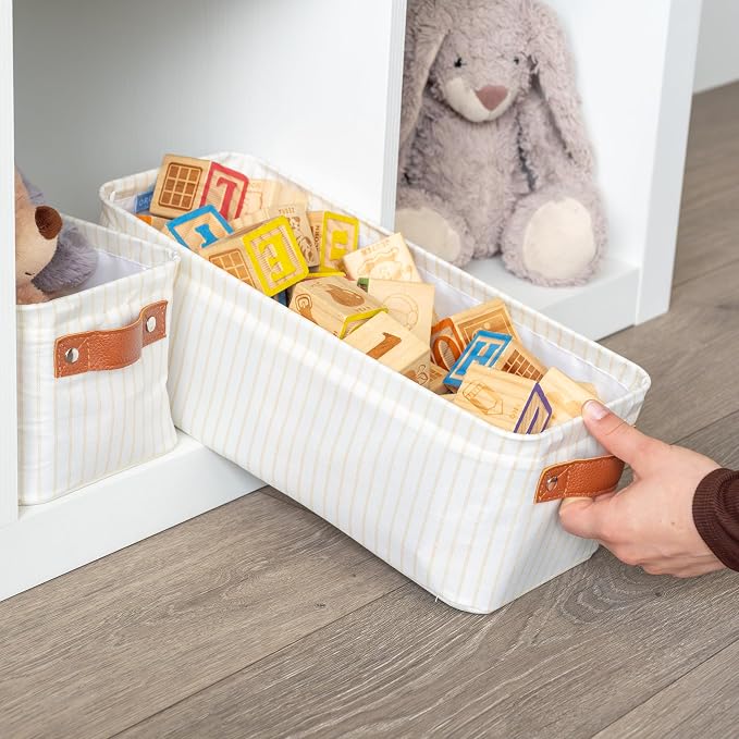 OrganiHaus Narrow Storage Bins 15x06in, Small Closet Bins - Image 3