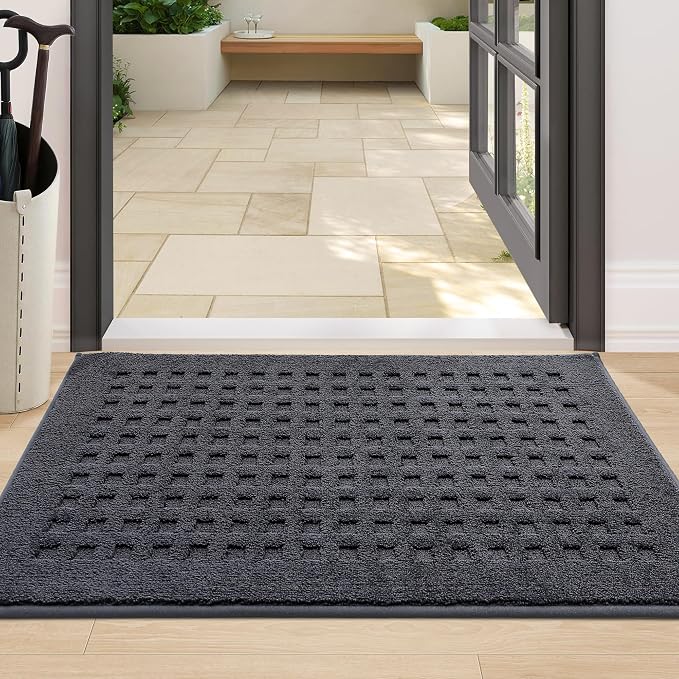 BEQHAUSE Waffle Door Mats Indoor 24"x36", Dog Mat by BEQHAUSE