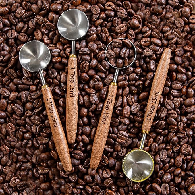 4PCS Wood Scoops for Jars Wooden Scoops for Canisters 1Tbsp Measuring Spoons - Image 4