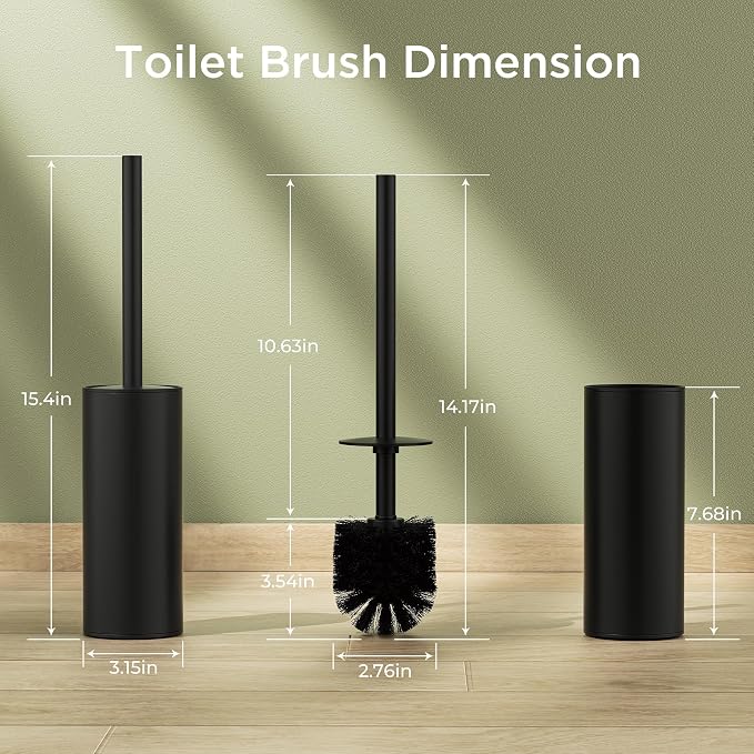 Toilet Brush and Holder Set, Toilet Bowl Brush - Image 6
