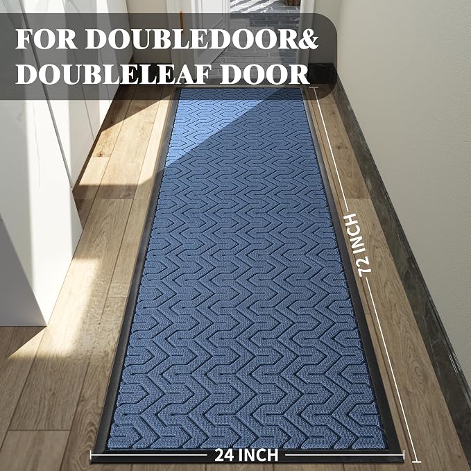 Yimobra 72x24 Indoor Outdoor Runner Rug, Heavy-Duty Waterproof Entrance Mat - Image 2