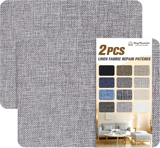 Coarse Linen Repair Patches, Self-Adhesive Linen Fabric Patches, 8X11 inch 2 PCS by ForABetterHomeLife
