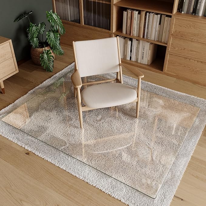 Koonmi Tempered Glass Chair Mat 44"x58" - Image 4